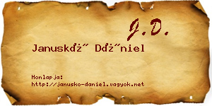 Januskó Dániel névjegykártya